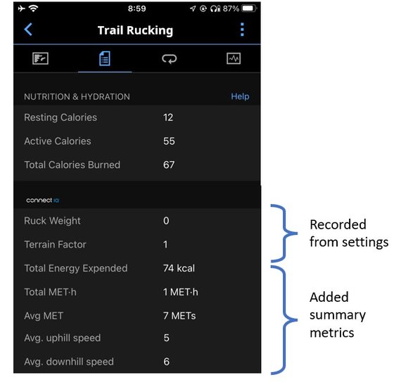 Rucking Calories 2 screenshot 4