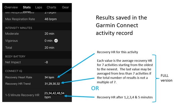 Recovery HR Trend screenshot 2