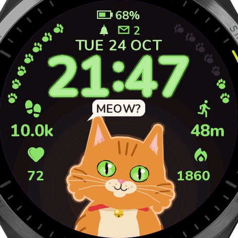 Whiskers — Pet Cat Watch Face, Build Your Cat
